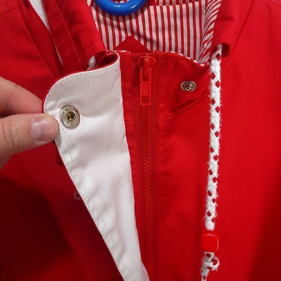 Retro Izzi Spirit 80s Red and White Sailing Jacket - Picture 8 of 13